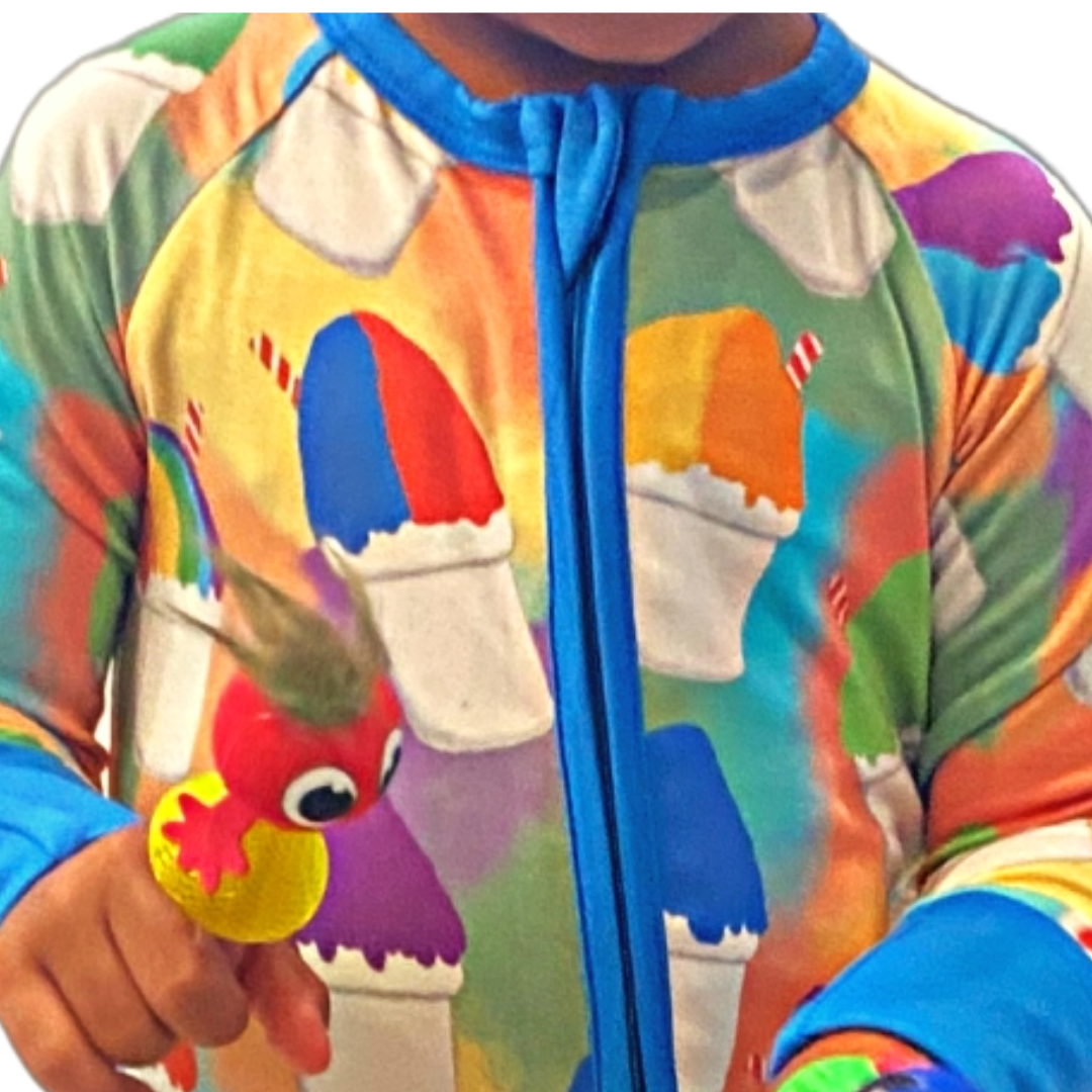 Sneauxballs Premium Bamboo Snowball Convertible ZIppy Pajama