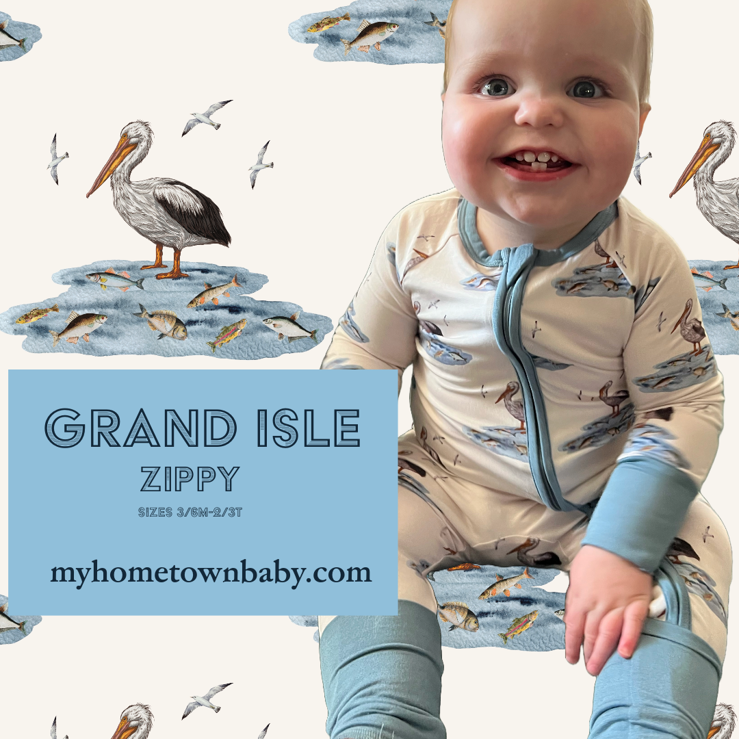 Grand Isle Pelican Premium Bamboo Convertible Zippy Pajamas