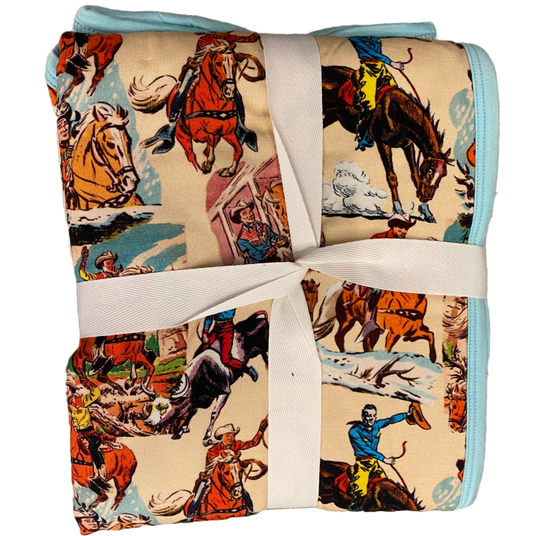 Lil' Buckaroo Double Sided Bamboo Blanket