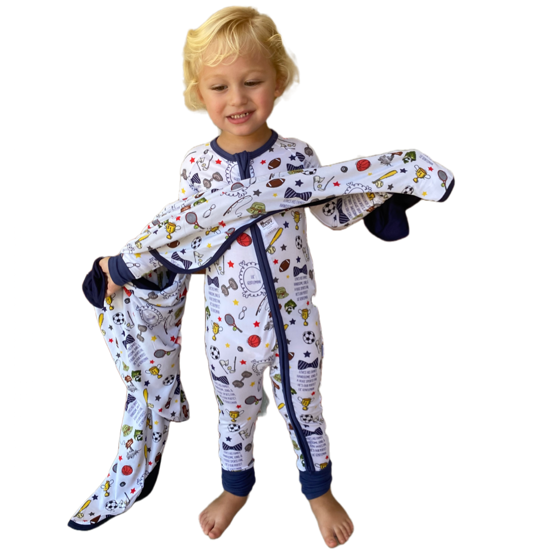 Southern Gentleman Premium Bamboo Zippy Pajamas