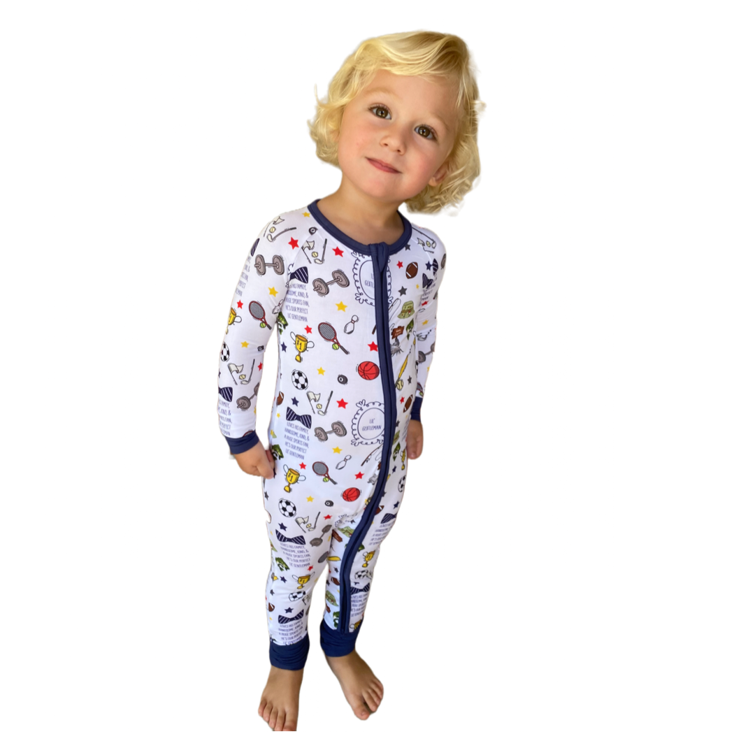 Southern Gentleman Premium Bamboo Zippy Pajamas