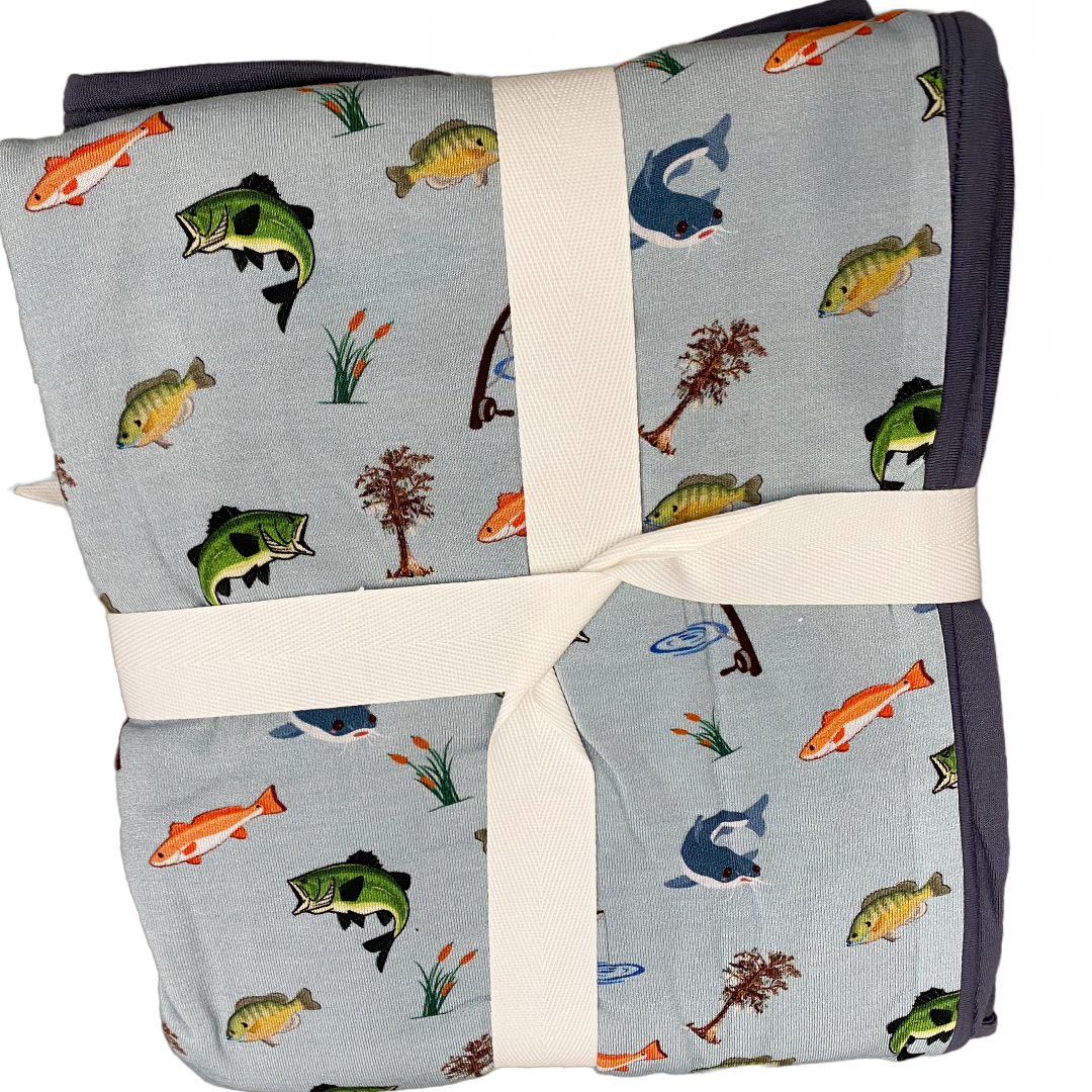 You Get A Line, I'll Get A Pole Double Sided Bamboo Blanket