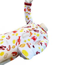 Down Da Bayou Newborn Gown - Premium Quality Bamboo from Viscose - Seafood Boil Print