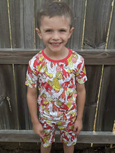 Good Eatin' Crawfish Print 2 Piece Short Premium Bamboo Set