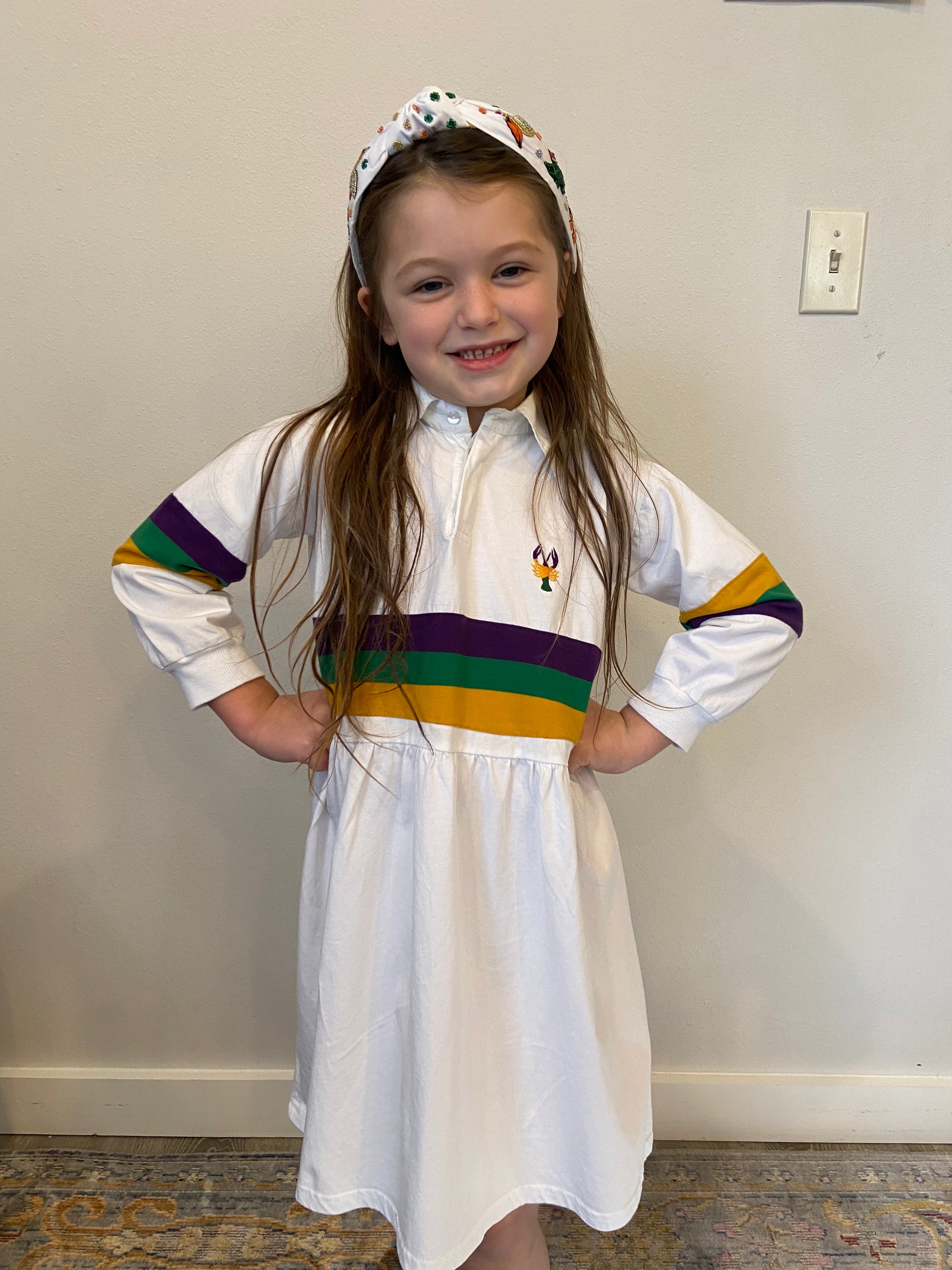 Baby mardi gras clearance dress