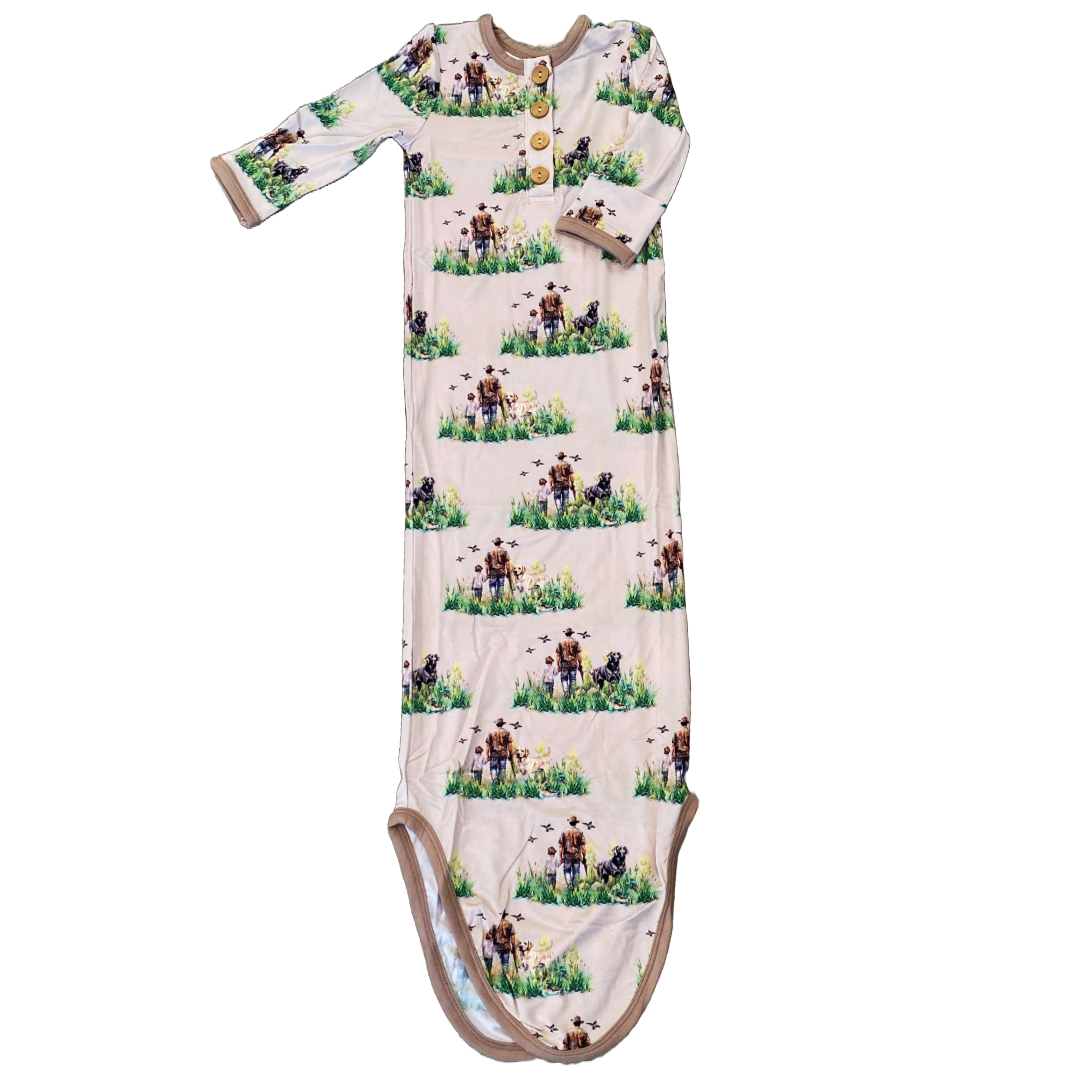 The Hunt Premium Bamboo Infant Gown with Convertible Hands
