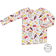 Down Da' Bayou Two-Piece Seafood Boil Premium Bamboo from Viscose Jammies Pajama Set