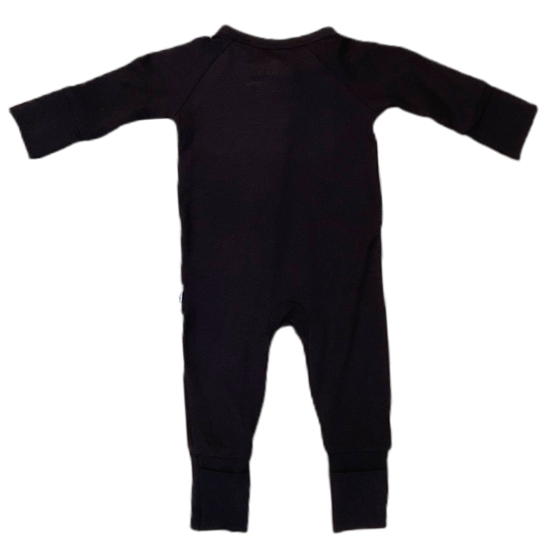 Onyx Solid Black Bamboo Zippy Sleepwear