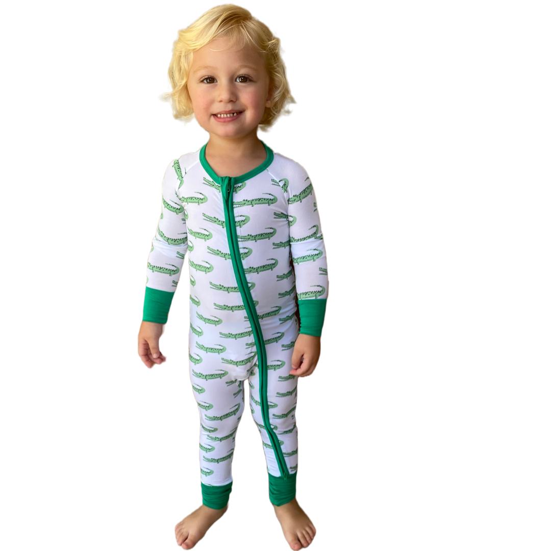 Oh Snap! Alligator Zippy Premium Bamboo Pajamas