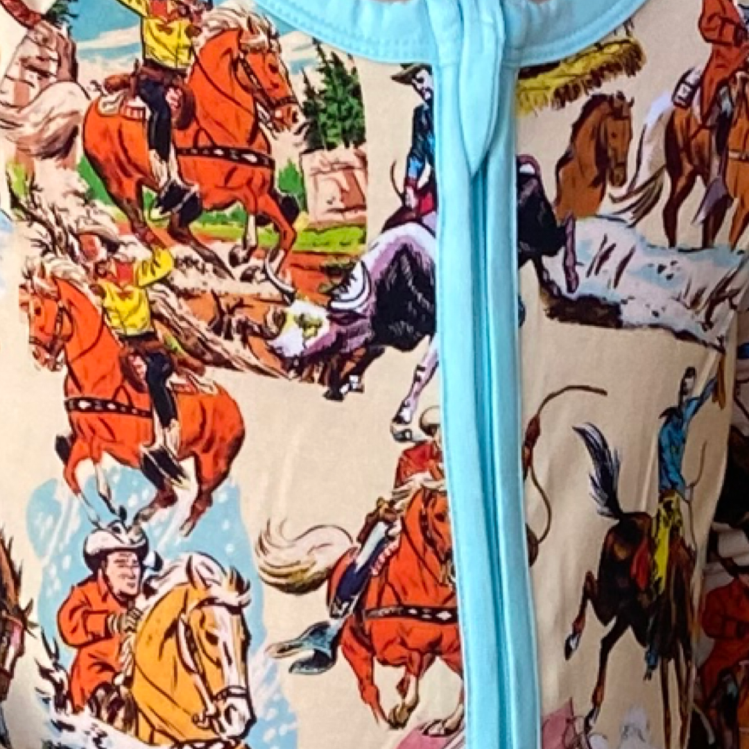 Lil' Buckaroo Vintage Western Print Zippy Pajamas